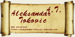 Aleksandar Toković vizit kartica